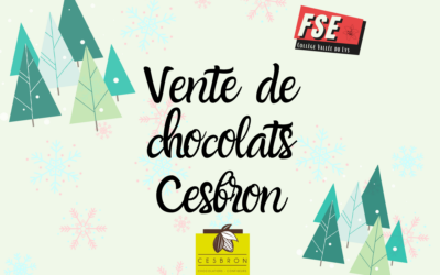 Vente de chocolats Cesbron !