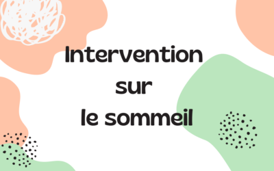 Intervention sur le sommeil